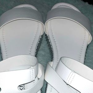 Brand New white 
Studded Sole Buckle Flatform